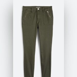 STS BLUE Ellie -High Rise Olive Green Pant. Ankle Skinny
